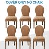 Stretch Velvet Round Back Chair Covers Solid Dining Room Seat Slipcovers Furniture Protector for Wedding Home Decor