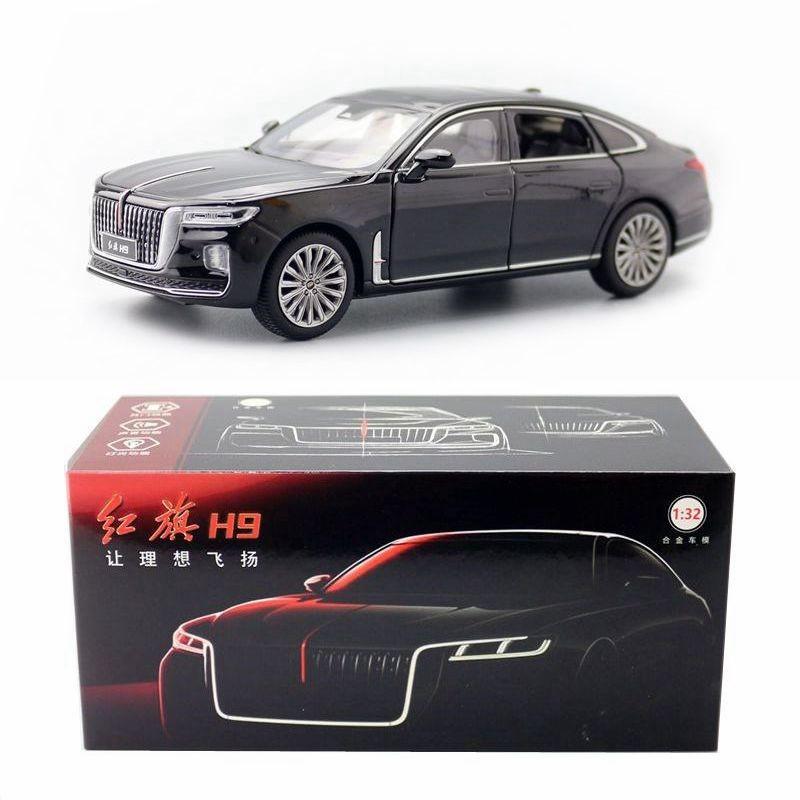 Alloy Qi Hong Car Model With Door Opening And Acousto Optic Design For Gift
