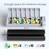 Aluminum Construction Weekly Pill Organizer Large Capacity Pill Organizer Pill Box  Supplements