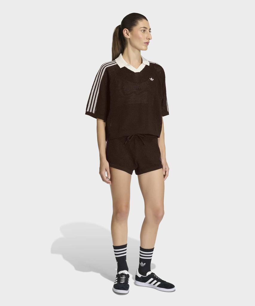 adidas Вязаный крючком поло - Aura Coffee / Ke0198