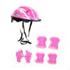 Kids Bike Helmet Set Roller Skating Portable Equipment with Wrist Guards Knee Pads for