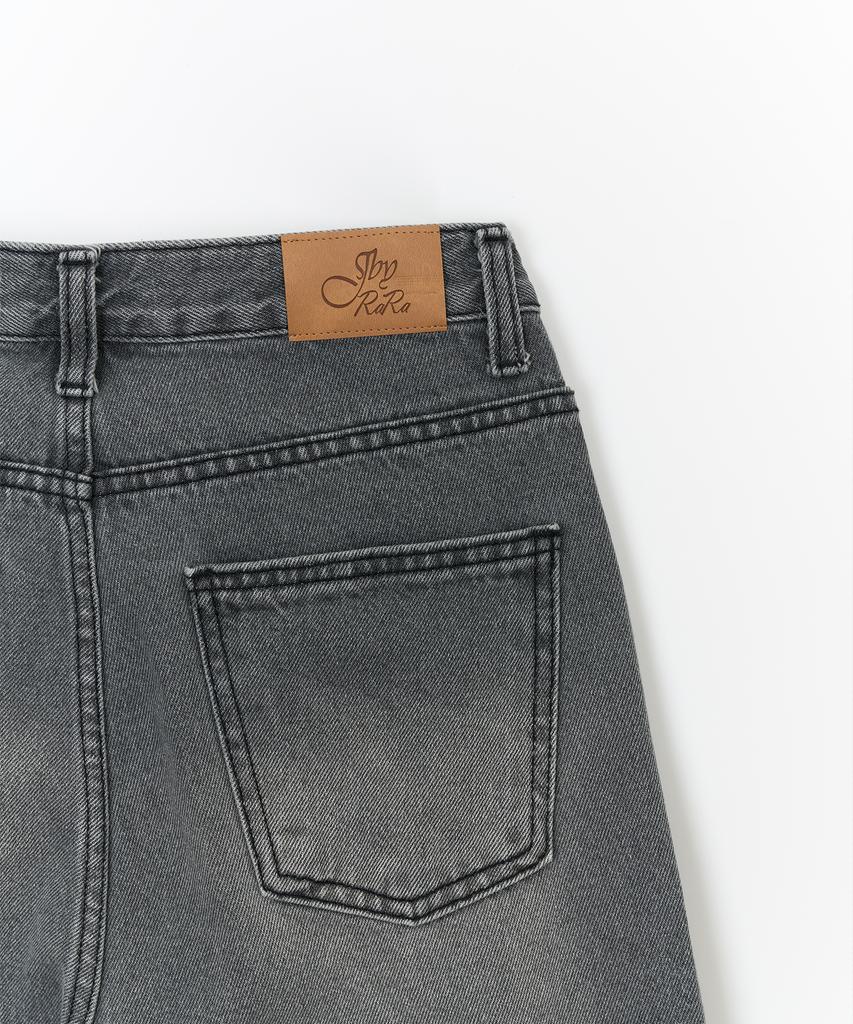 JBYRARA Normal Wash Straight Fit Denim Pants_Deep Gray