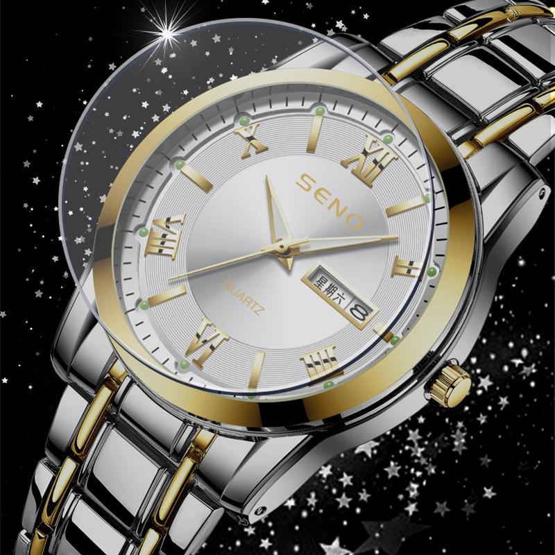 Automatic Movement Watch Men's Watch High-end Calendar Luminous Waterproof Ultra-thin Steel Strap Watch