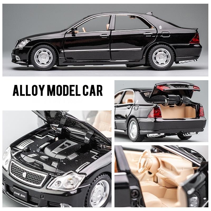 Toyota Crown 12th Generation Simulation Diecast & Toy Vehicles Sounds & Light Pull Back Car 1:32 Alloy Collection Model