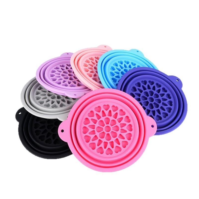 Round Basin Frozen Fruit Beverage Beer Snack Ice Compress Face Wash Fresh-Keeping MultiFunctional Silicone Outdoor Folding Bowl