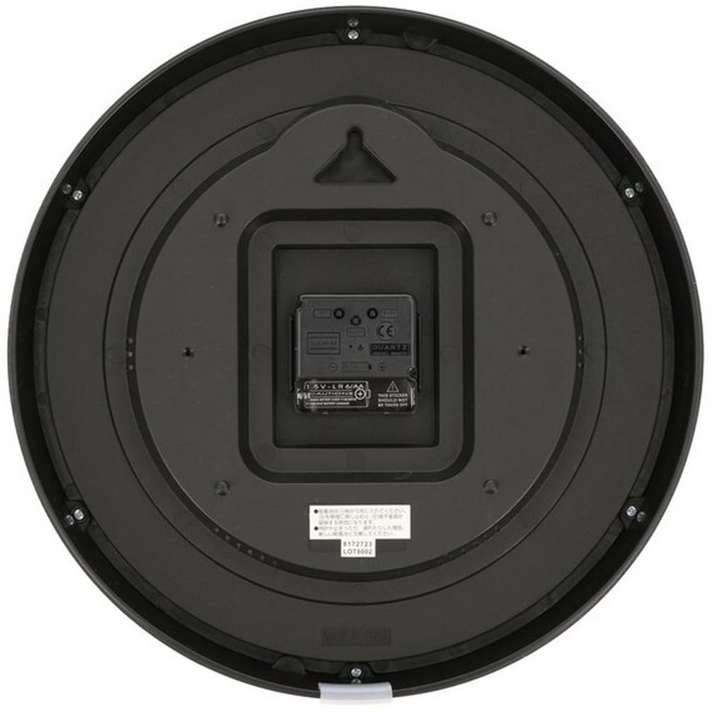 Радиоуправляемые часы Nitori с секундной стрелкой, термометром и гигрометром, настенные/настольные часы, Foret, средне-коричневые, NITORI 8172723