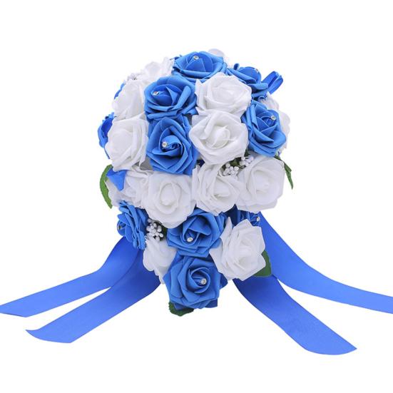 1 букет со стразами, искусственные розы, цветочный сад, свадебный декор для сцены и вечеринки