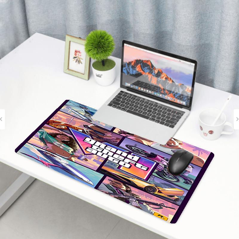 Grand Theft Auto VI Print Mouse Pad, Anti‑Slip Desktop keyboard Mat, for PC Laptop Gaming Working Daily Use, Cool Festival Surprise Gift