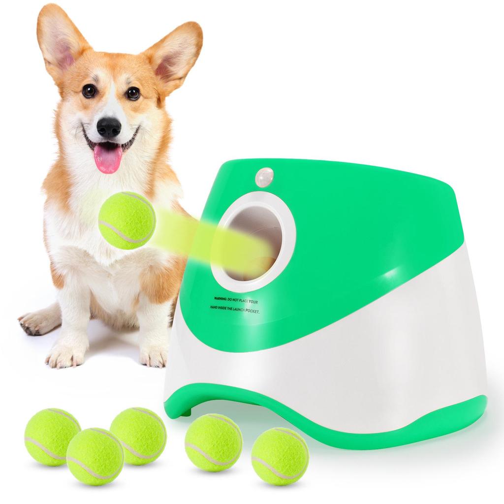 Automatic Dog Ball Launcher for Border Collies - Tennis Ball Throwing and Bouncing Toy