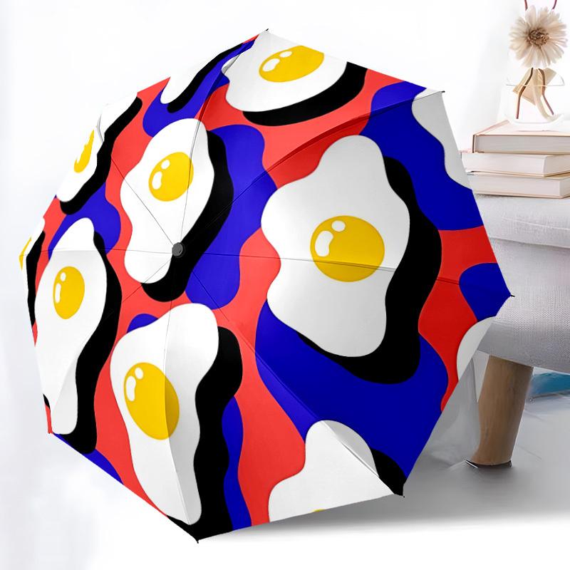 1pc Eggs Automatic Open/close Folding Umbrella, Compact Portable Travel Umbrella, Durable Construction yy251230172