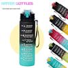 Gradient Color 800ml Sports Water Bottle with Pop-up Lid and Straw