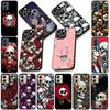 Чехол для Samsung Galaxy Note 20 9 8 S8 S10 S9 Plus A54 A33 A21S A31 M21 S10E A17 Coque Чехол для телефона Цветочный дизайн Череп Цветок Роза