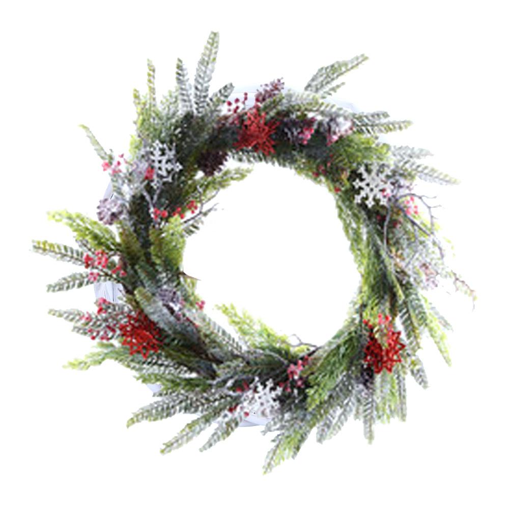 Party Hanging Blank Ornament Natural Wicker Wreath Rattan Ring White Garland Christmas Decoration
