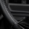 Black Perforated Microfiber Leather Car Styling Steering Wheel Cover Trim For VW Golf 5 Jetta MK5 Passat B6 Tiguan 2007-2010