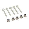 5 Set 19M7834/14M7397 Lock Nut Kit Silver Shear Pin Bolts for Deere Agricultural Machinery