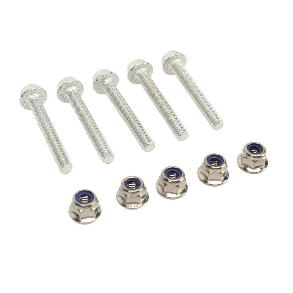 5 Set 19M7834/14M7397 Lock Nut Kit Silver Shear Pin Bolts for Deere Agricultural Machinery