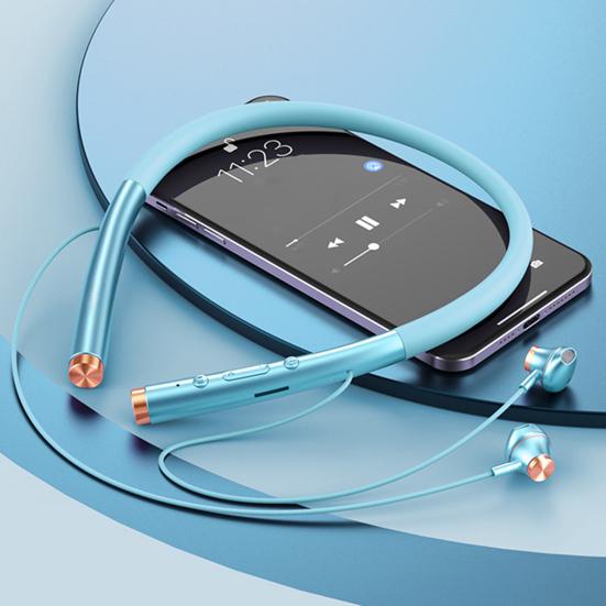 Наушники-вкладыши с шейным ободом, Bluetooth-совместимые, Звук, Водонепроницаемые, Подвесные, 5 Стерео, Беспроводная гарнитура для спорта