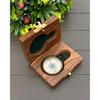 Working Locket Compass, with Wooden Box, Engraved Compass, Anniversary Gift, Father's Day Gift, Handmade Gift for Her