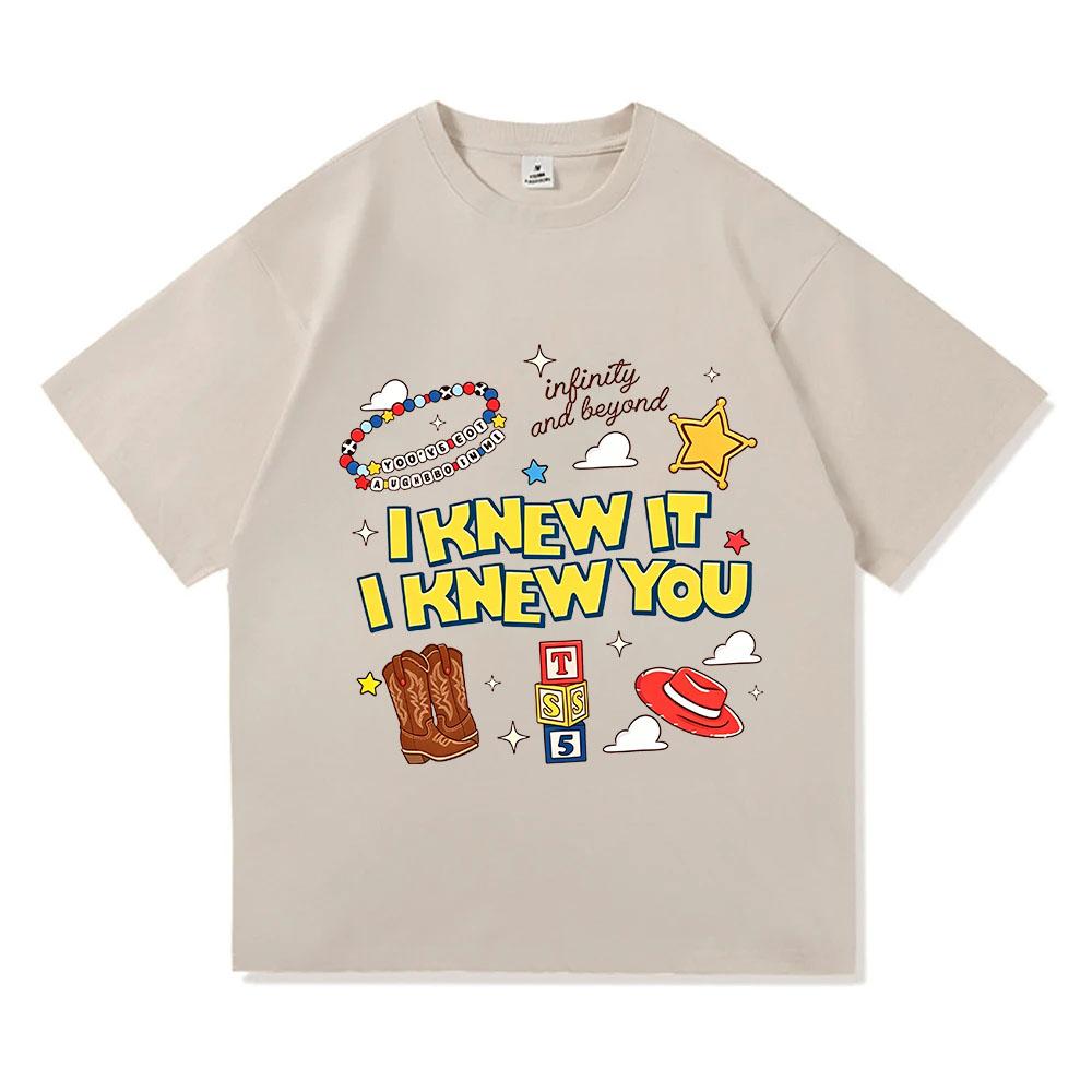 I Knew It I Knew You Cute TS Story Graphic T SHIRTS Gift for Music Fan Tee Toy Friends Shirt Cotton Unisex Comfortable Clothing