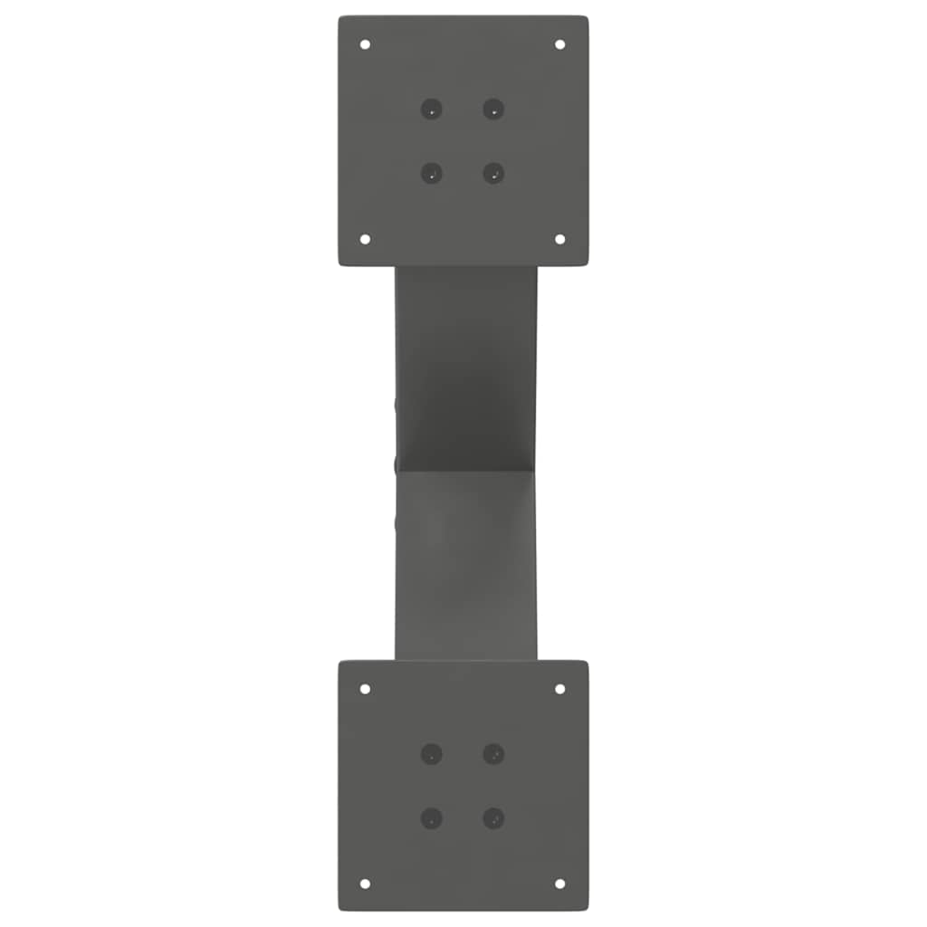 Vidaxl Nogi Do Stolika Kawowego, 2 Szt., Antracyt, 60X(30-31) Cm, Stal