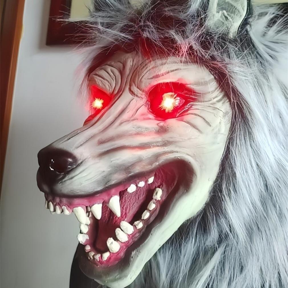 Halloween animal masks plush rooster wolf pig dog sheep donkey dinosaur sloth headgear funny mask performance props
