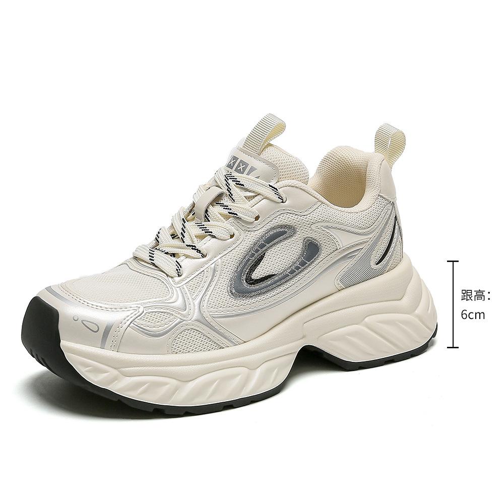 Summer New Dad Shoes Thick Sole Heightened Versatile Women's 2025 Popular Casual Shoes Soft Sole Not Tired Feet Sports Shoes