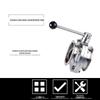 Manual Stainless Steel Hygienic Quick-Clamp Butterfly Valve