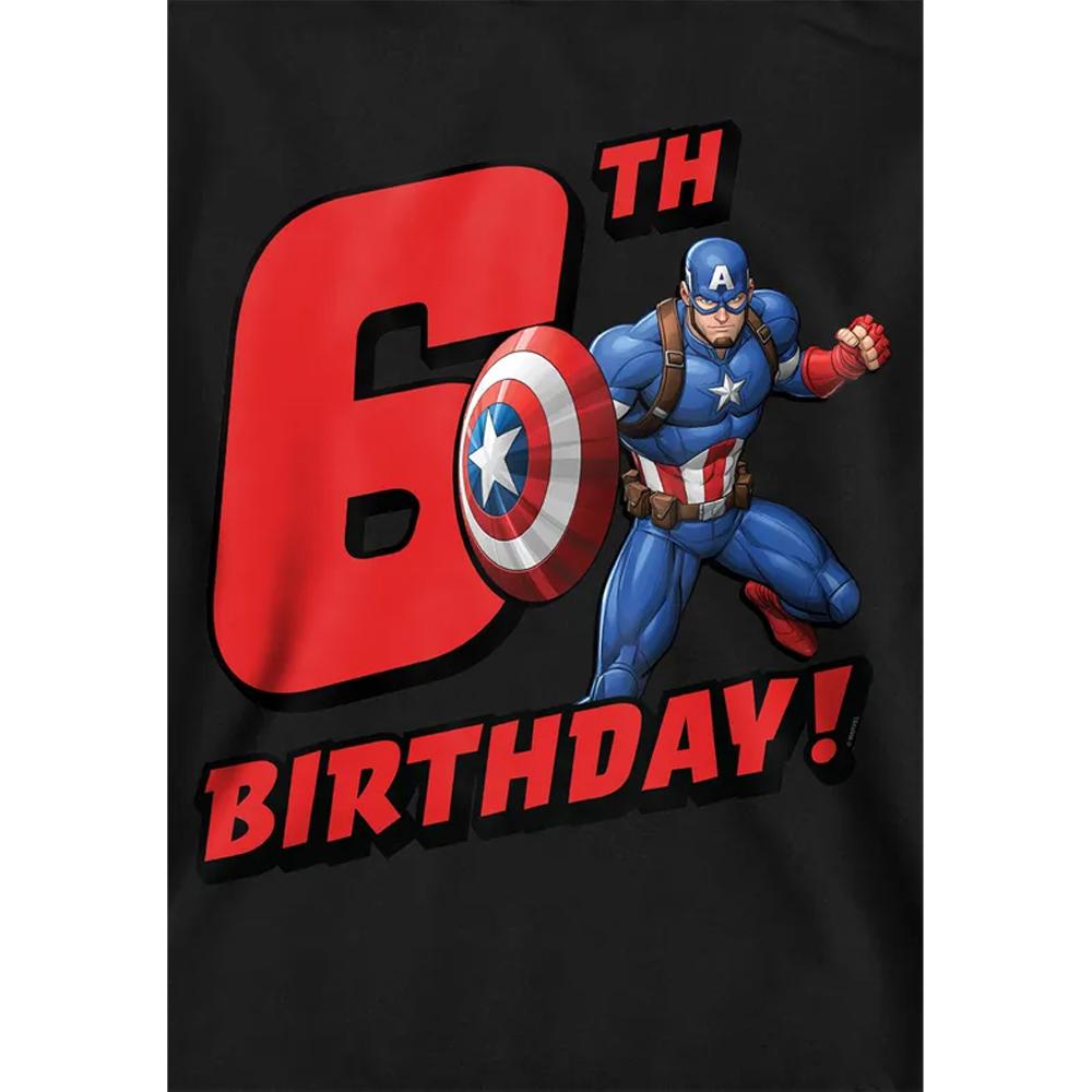 Captain America Childrens/Kids Pull Over 6th Birthday Hoodie