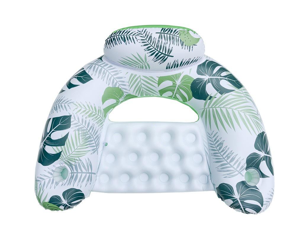 Inflatable U-Shaped Water Lounger with Sun Canopy