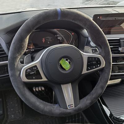 Ручная прошивка Черный Супертонкий Замшевый Чехол на Руль Автомобиля для bmw M Sport G30-G32 G20 G21 G11 G14-G16 X3 G01 X4 G02 X5