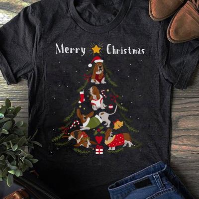 Basset Hound Christmas Tree Xmas Dog Lover Sweatshirt - Gift for Dog Lovers - Funny Dog - Basset Hound Lovers - Mother's Day