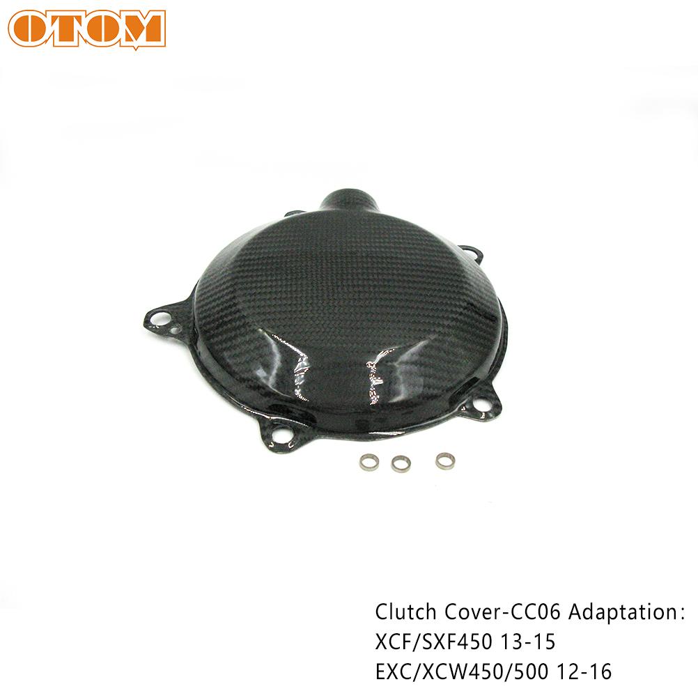OTOM Motorcycle Ignition Clutch Cover Guard Protector For KTM EXC XCF SXF XCW 450 500 Carbon Fiber Engine Magneto Stator Cover