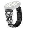 For Huawei Watch Ultimate Band Butterfly Rhinestones Decor Alloy Metal Watch Strap
