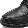 British Style Split Leather Men's Casual Business Lace Up Moccasin Shoes Comfortable Non Slip Fashion Black Dress Formal Casual Leather Shoes