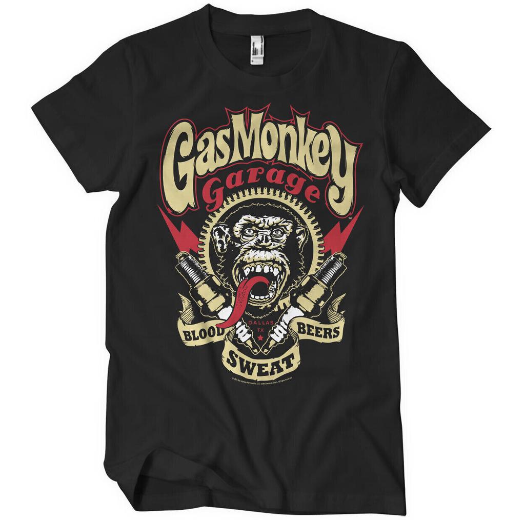 Officially Licensed Gas Monkey Garage Spark Plugs Mens T-Shirt