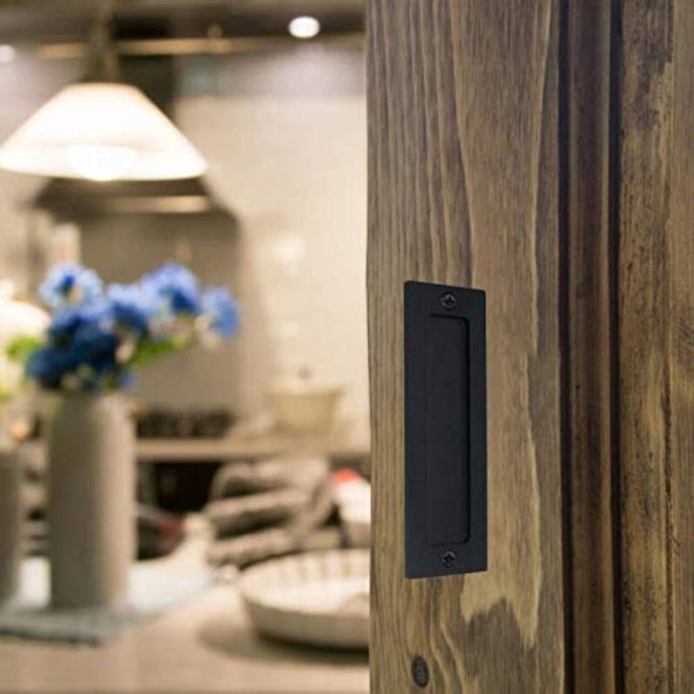 Zinc Alloy Barn Door Handle 6 Inches Invisible Handle Flush Pull  Gates Garages Sliding Doors