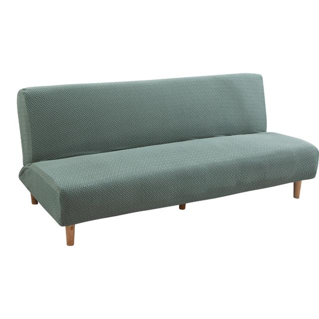 Складной чехол для дивана-кровати, эластичный чехол для дивана-футона без подлокотников, сплошной цвет, защита для дивана «все включено», украшение дома