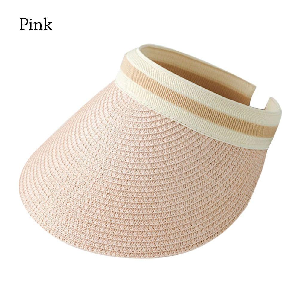 Outdoor Portable Wide Brim Anti-UV Sun Hat Visors Beach Hat Straw Cap
