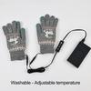 1 пара перчаток с подогревом и зарядкой через USB, сенсорный экран, регулируемый, 3 уровня нагрева, толстые