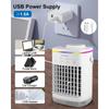 Portable Air Conditioner Mini Air Cooler USB Air Conditioning Fan 700ml Ice Water Air Cooling Fan With Humidifier for Bedroom
