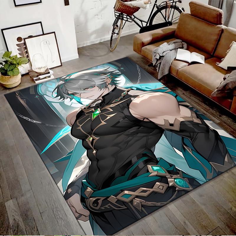 1pc Genshin Impact Alhaitham2 Design Printed Area Rug Carpet for Bedroom Living Room Home Decor Rugs Mat Non Slip Mat Rug for Bedside