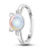 925 Silver Women Rings Sparking Zircon Sunflower Star Moon Open Ring For Engagement Jewelry Anniversary Gifts