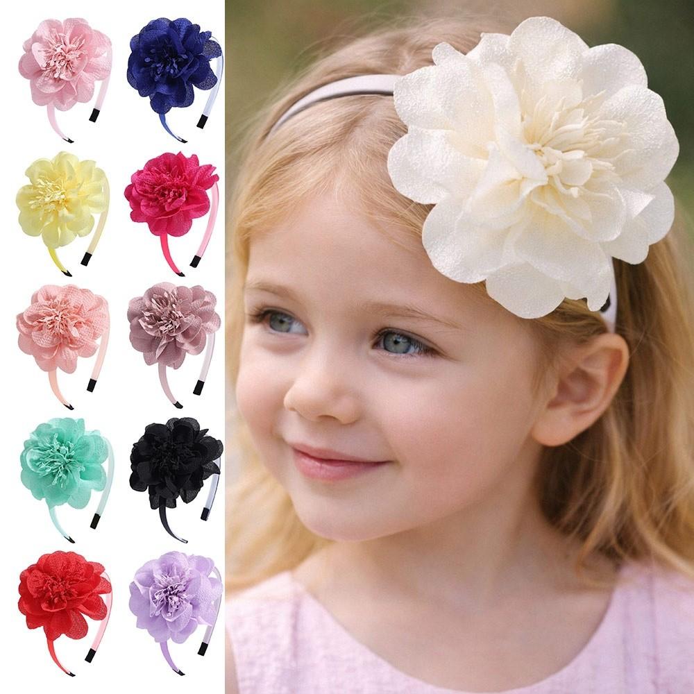 Princess Hair Band Grosgrain Ribbon Girl Hair Hoop Big Flower Headband Hair Accessories