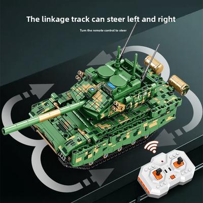 2.4G Пульт управления Модель танка Сборная игрушка Конструктор Совместимый с гусеницами Lego Может управлять танком K2 Panther