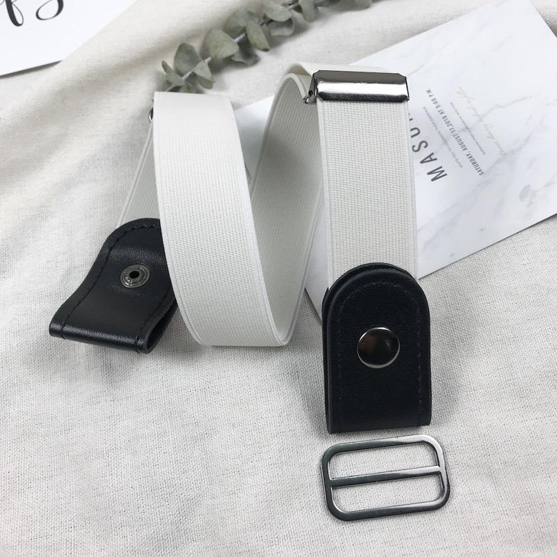 Невидимый ленивый пояс женский эластичный джинсовый ремень простой высокая плотность тянется как растягивающаяся пряжка бесплатно