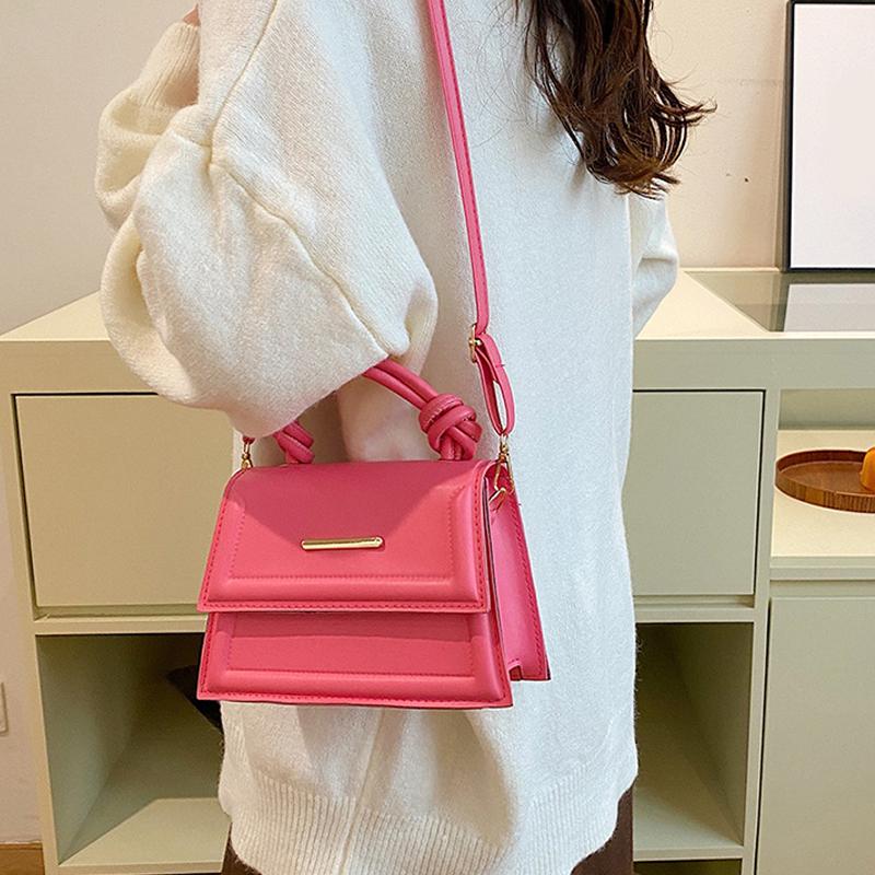 Стильная однотонная женская сумка на плечо из ПУ кожи, дизайн сумочки, маленькая сумка кроссбоди, женская сумка-мессенджер с клапаном KTY