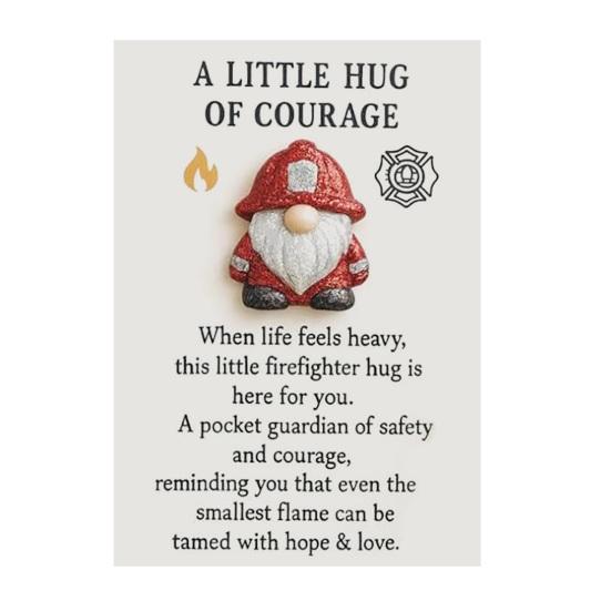 Firefighter Pocket Guardian Mini Firefighter Pocket Hug Token A Little Hug