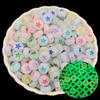 Creative Luminous Letter Number Chidlren Making Accessories Acrylic Loose Beads For Jewelry Making Jewelry DIY Crafts Necklace
