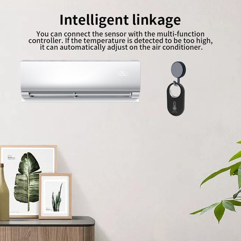 Tuya Zigbee Hanging Temperature Humidity Sensor Smart Life Precise Thermometer Detector Alexa Google Home Voice Control