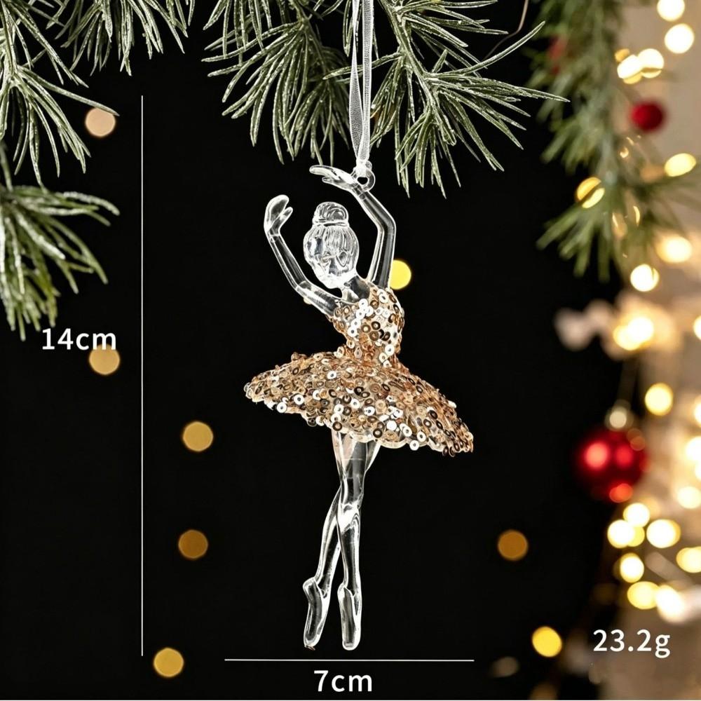 Christmas Reindeer Pendant Snowflake Ballet Girl Xmas Tree Pendants Party Decor